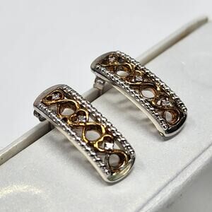 NWT Diamond 925 Silver All My Love Earrings